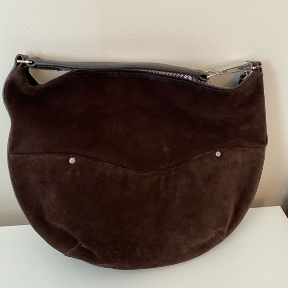 Furla Hobo Bag Dark Brown Like New - Picture 2 of 6